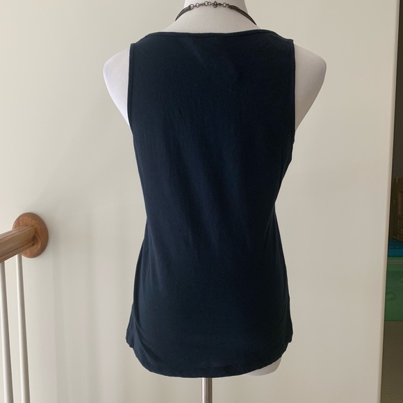 Banana Republic tank top sequin navy blue - Picture 4 of 4
